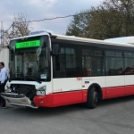 Bus powered by biogas from wastewater