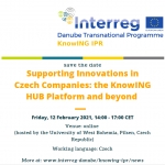 Save the date! Supporting Innovations inCzech Companies: the KnowINGHUB Platform and beyond