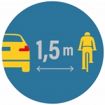 1.5 meters for the safety of cyclists approved by the Czech Parliament